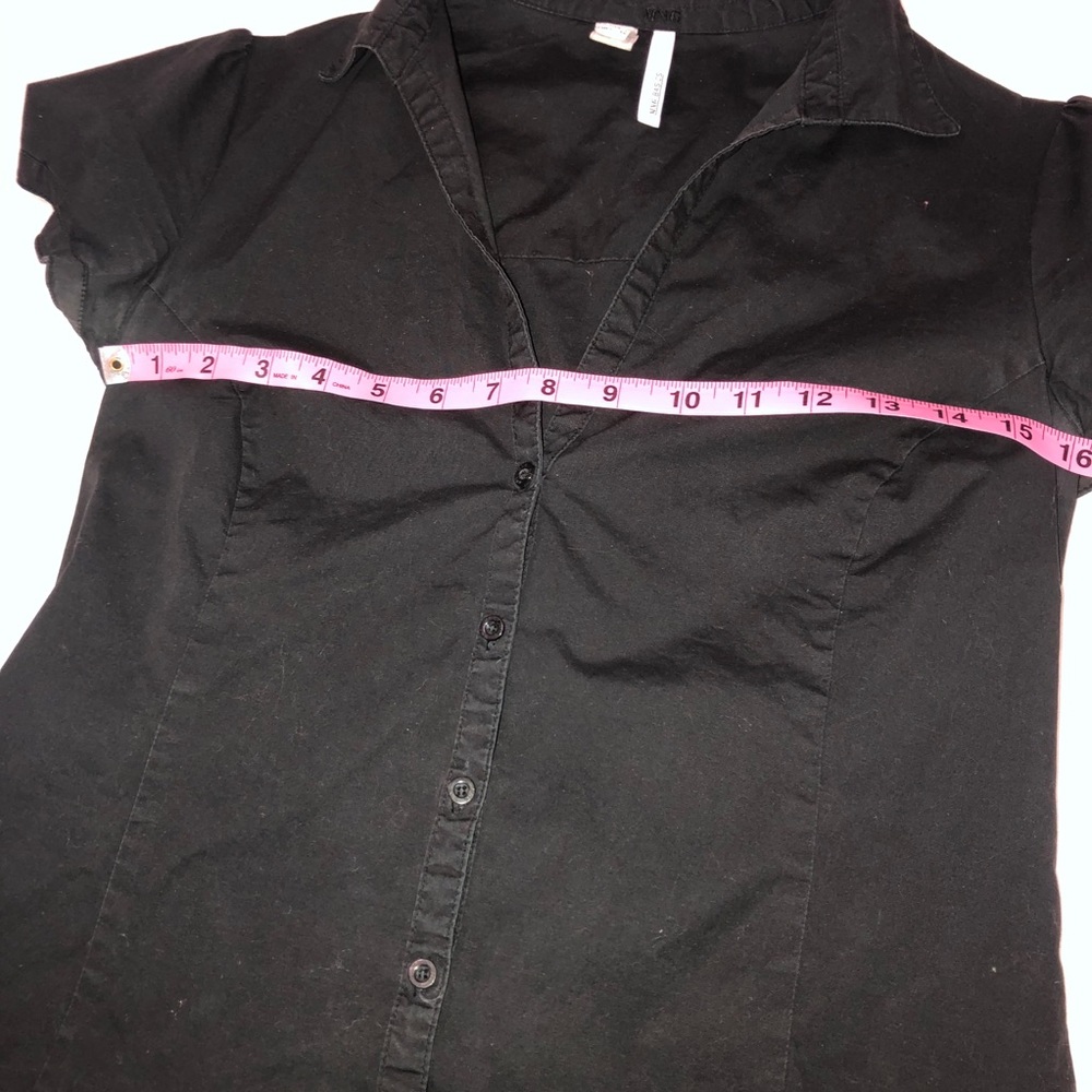 MNG black short sleeve dress shirt - Picture 10 of 12